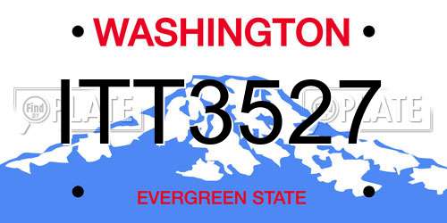ITT3527 Washington License Plate