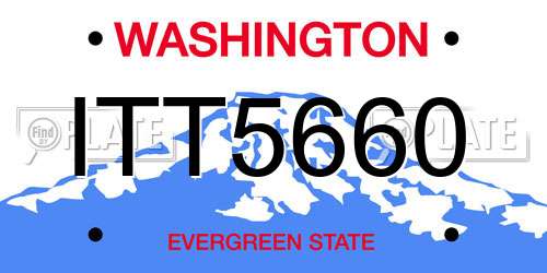 ITT5660 Washington License Plate