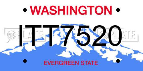 ITT7520 Washington License Plate