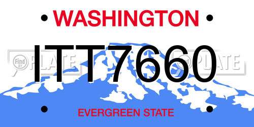 ITT7660 Washington License Plate