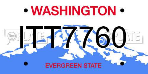 ITT7760 Washington License Plate