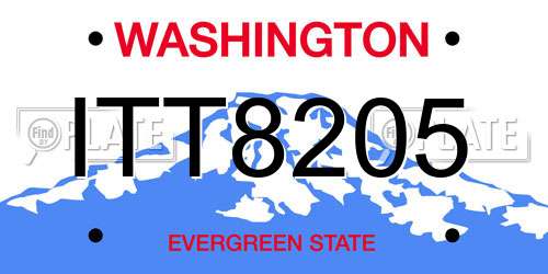 ITT8205 Washington License Plate