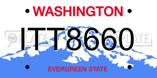 ITT8660 Washington License Plate