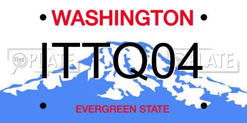 ITTQ04 Washington License Plate