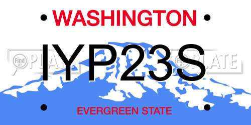 IYP23S Washington License Plate