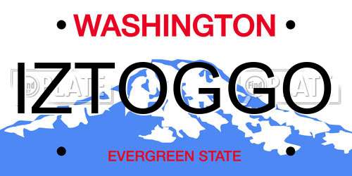 IZTOGGO Washington License Plate