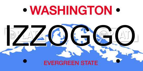 IZZOGGO Washington License Plate