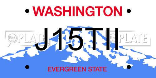 J15TII Washington License Plate