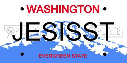JESISST Washington License Plate