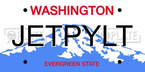 JETPYLT Washington License Plate