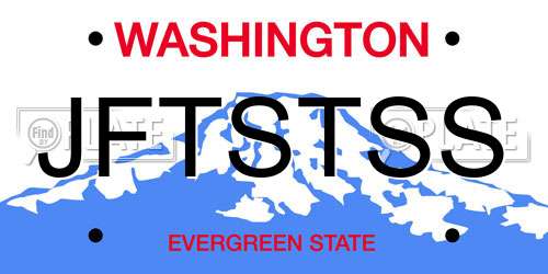 JFTSTSS Washington License Plate