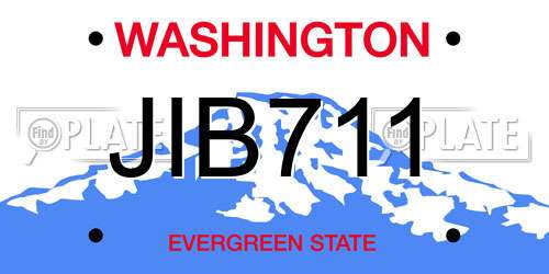 JIB711 Washington License Plate
