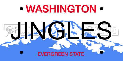 JINGLES Washington License Plate