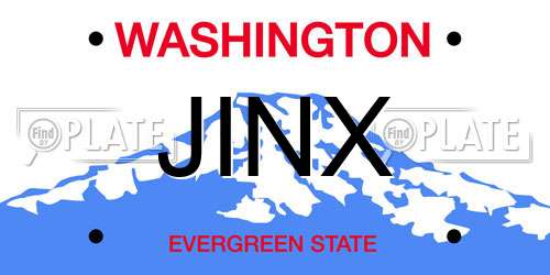 JINX Washington License Plate