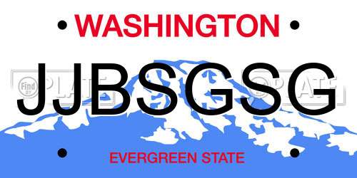 JJBSGSG Washington License Plate