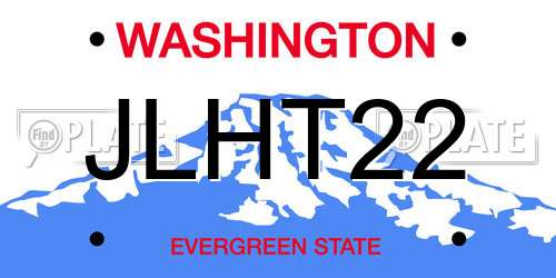 JLHT22 Washington License Plate