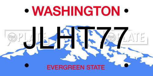 JLHT77 Washington License Plate