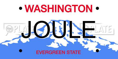 JOULE Washington License Plate