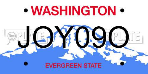 JOY09O Washington License Plate