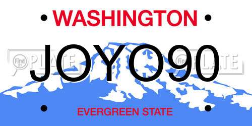 JOYO90 Washington License Plate