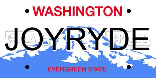 JOYRYDE Washington License Plate