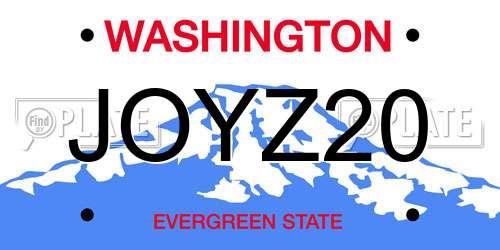 JOYZ20 Washington License Plate