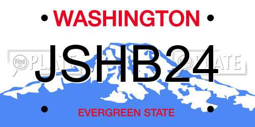JSHB24 Washington License Plate