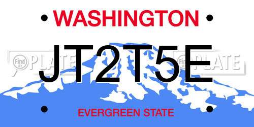 JT2T5E Washington License Plate