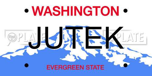 JUTEK Washington License Plate