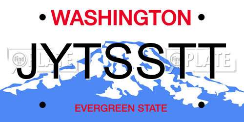 JYTSSTT Washington License Plate