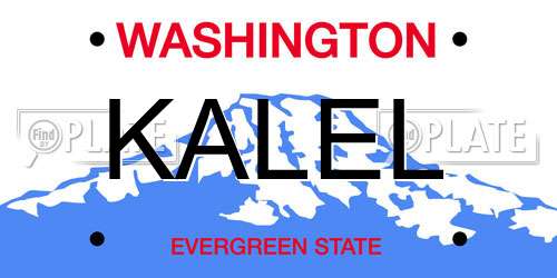 KALEL Washington License Plate