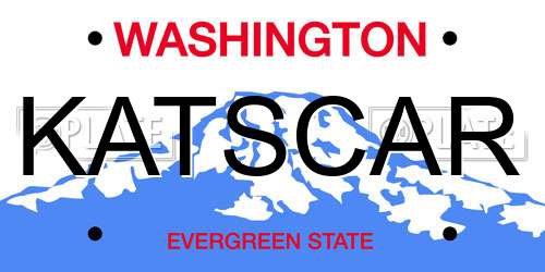 KATSCAR Washington License Plate