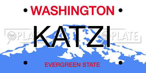 KATZI Washington License Plate
