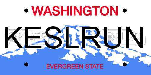 KESLRUN Washington License Plate