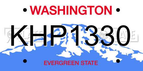 KHP1330 Washington License Plate