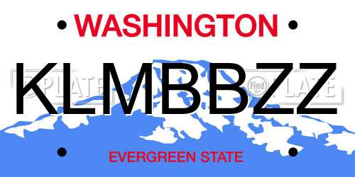 KLMBBZZ Washington License Plate