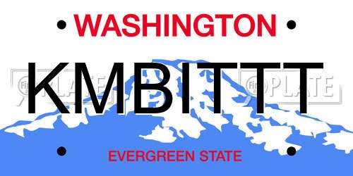 KMBITTT Washington License Plate