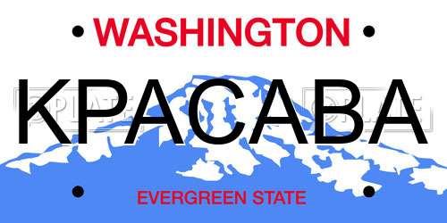 KPACABA Washington License Plate