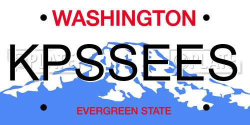 KPSSEES Washington License Plate