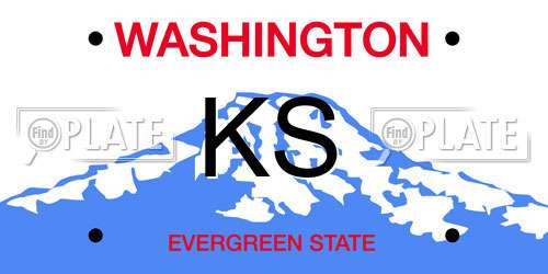 KS Washington License Plate