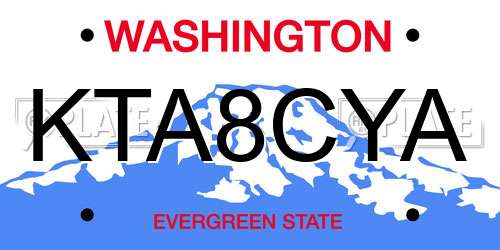 KTA8CYA Washington License Plate