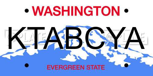KTABCYA Washington License Plate