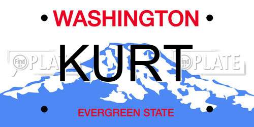 KURT Washington License Plate