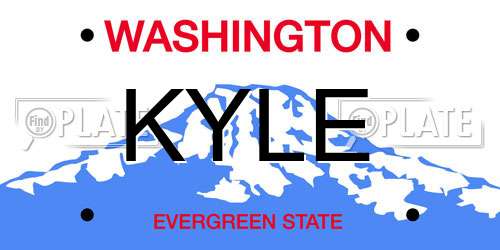 KYLE Washington License Plate