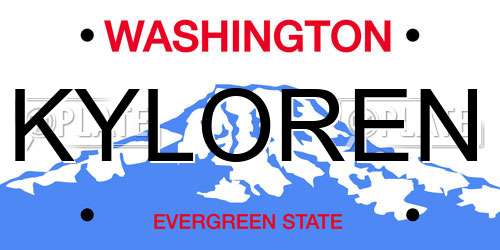 KYLOREN Washington License Plate