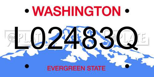 L02483Q Washington License Plate