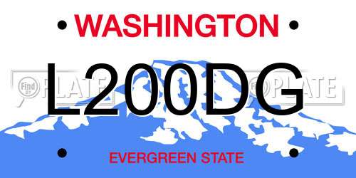 L200DG Washington License Plate