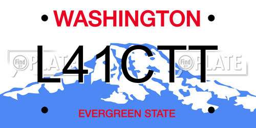 L41CTT Washington License Plate