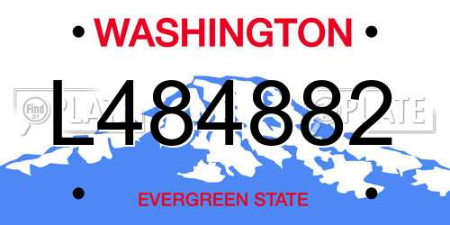 L484882 Washington License Plate