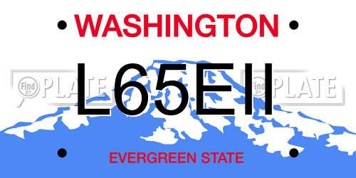 L65EII Washington License Plate